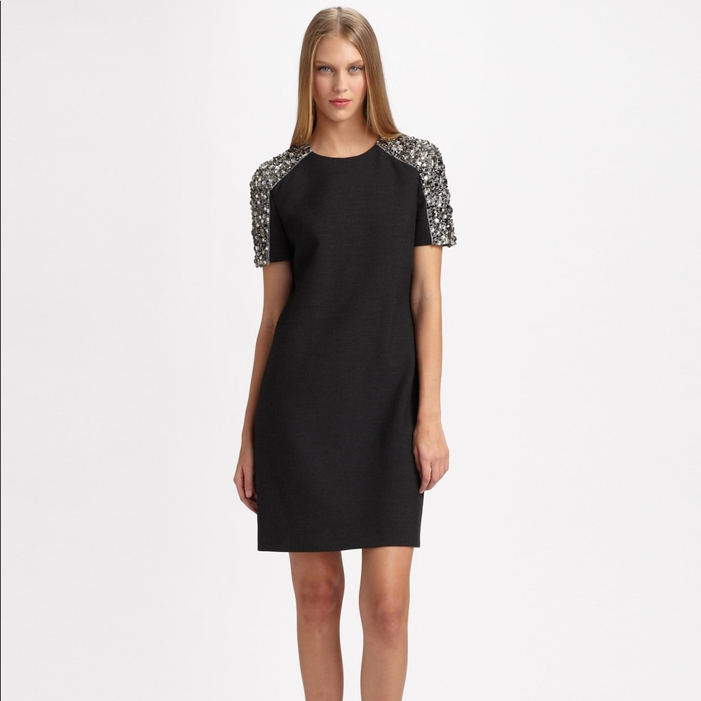 Burberry Lucinda Grey Sequin Short Sleeve Dress 4